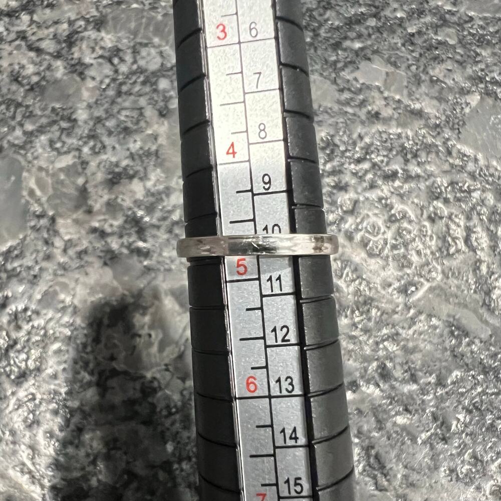 Vintage Clark and Coombs C&C Sterling Silver Elongated Agate Ring Size 4.75 - Picture 10 of 10